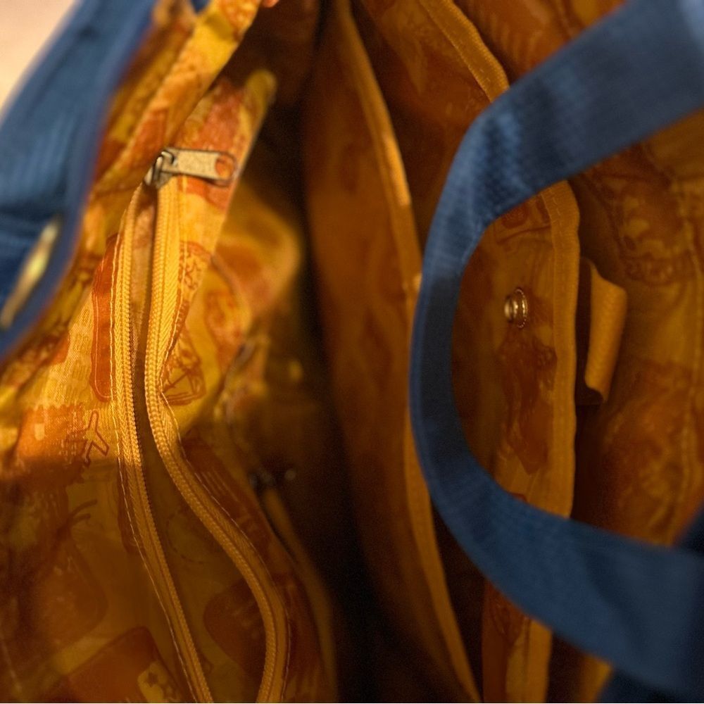 Samantha Brown  Blue Laptop Bag with Crocodile Pattern/ Travel - Picture 8 of 16